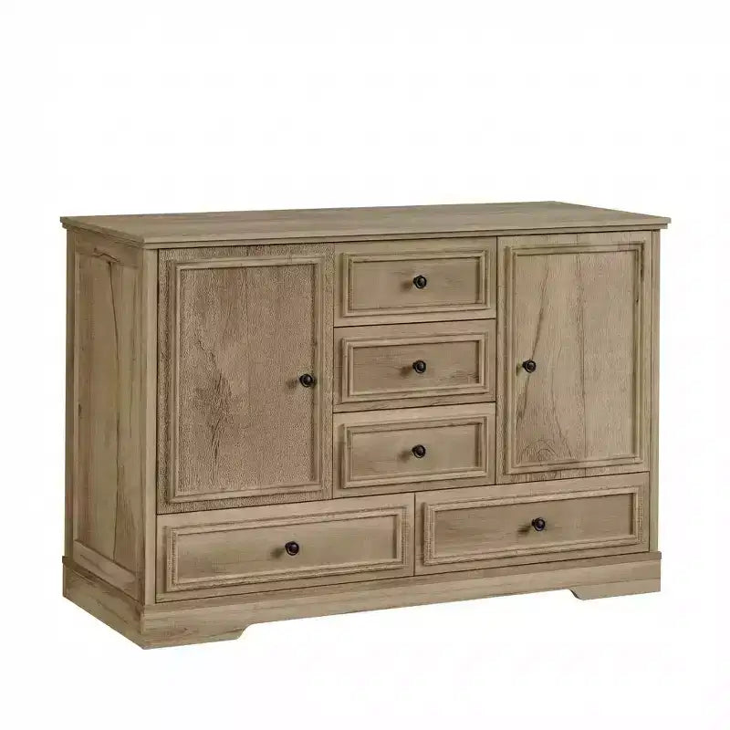 Sideboard Buffet Cabinet with 5 Drawers, 2 Doors, 47 Kitchen Storage Cabinet, Coffee Bar Cabinet with Adjustable Shelves for Dining Room Living Room
