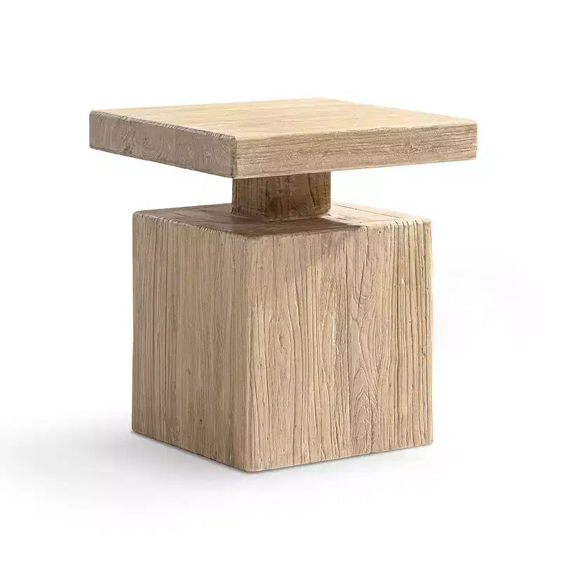 Jennifer Taylor Home Calder 18 Solid Square Reclaimed Elm Block Plinth Side Table