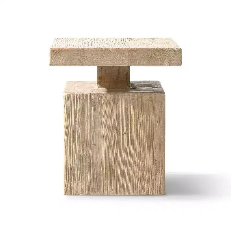 Jennifer Taylor Home Calder 18 Solid Square Reclaimed Elm Block Plinth Side Table