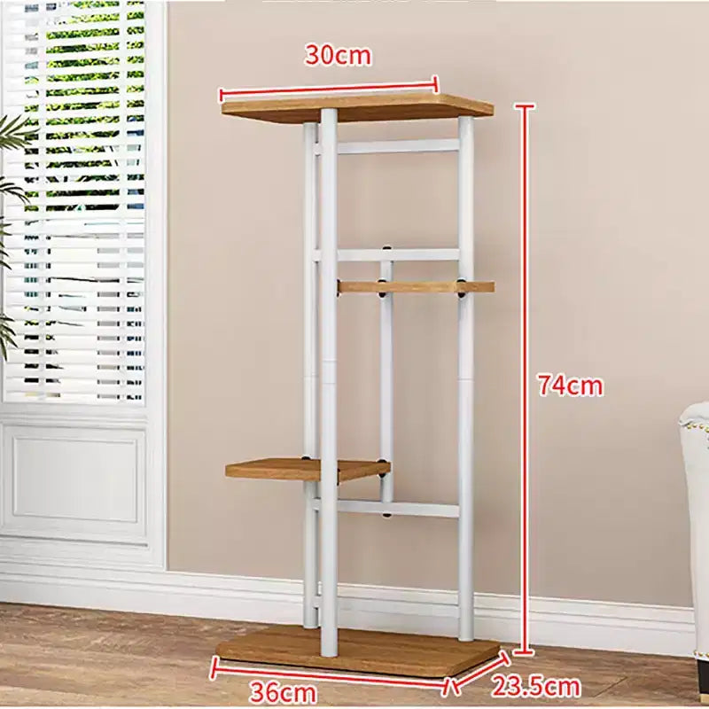 Plant Stand Indoor Outdoor, 4 Tier Corner Tall Outdoor Plant Shelf, Tall Metal Multi-Tier Plant Shelf Rack, Stand Display Rack for Patio Garden