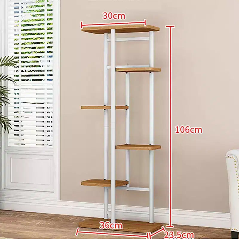 Plant Stand Indoor Outdoor, 4 Tier Corner Tall Outdoor Plant Shelf, Tall Metal Multi-Tier Plant Shelf Rack, Stand Display Rack for Patio Garden