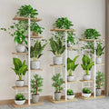 Plant Stand Indoor Outdoor, 4 Tier Corner Tall Outdoor Plant Shelf, Tall Metal Multi-Tier Plant Shelf Rack, Stand Display Rack for Patio Garden