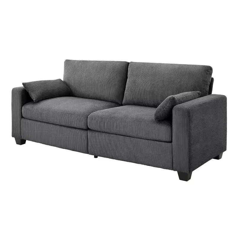 GDFStudio Garcia Modern Fabric Upholstered Loveseat with Removable Covers