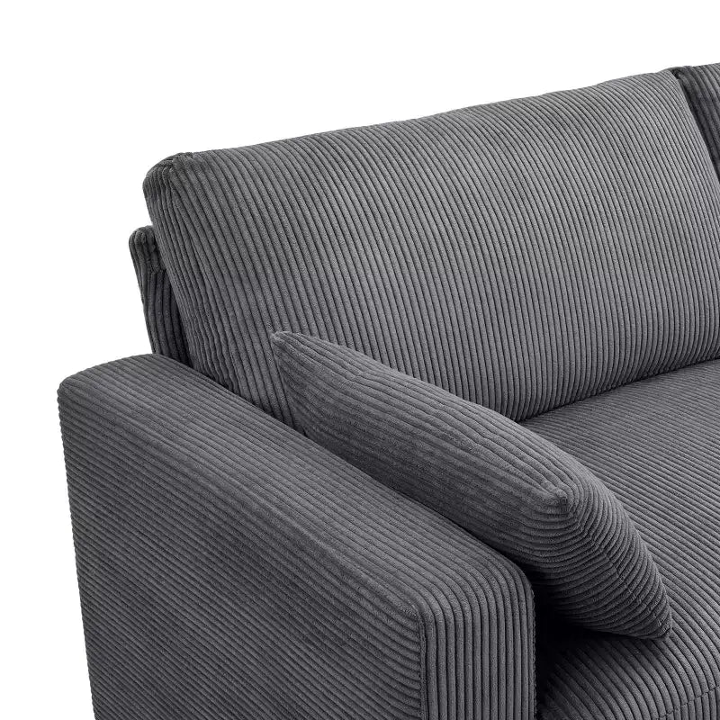 GDFStudio Garcia Modern Fabric Upholstered Loveseat with Removable Covers