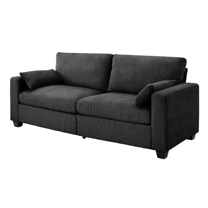 GDFStudio Garcia Modern Fabric Upholstered Loveseat with Removable Covers