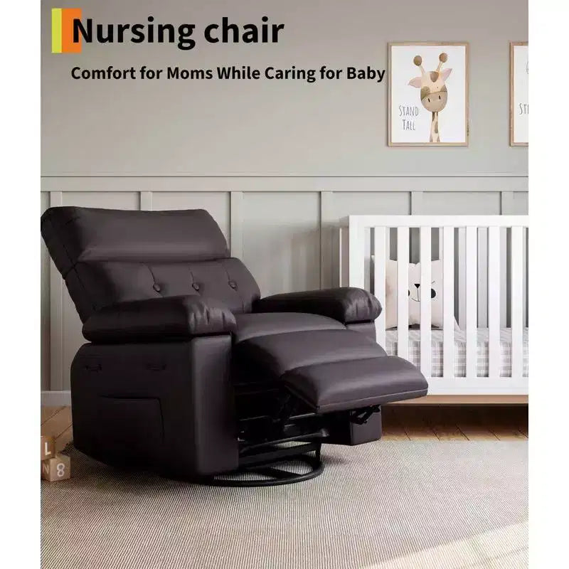Oversized Swivel Rocking Recliner Chair with Massage and Heat, Remote Control Lazy Chair for Adults, Ergonomic Recliner for Living Room, Bedroom