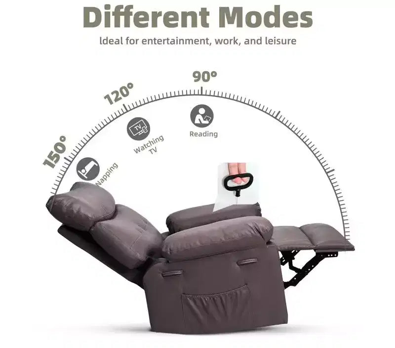 Oversized Swivel Rocking Recliner Chair with Massage and Heat, Remote Control Lazy Chair for Adults, Ergonomic Recliner for Living Room, Bedroom