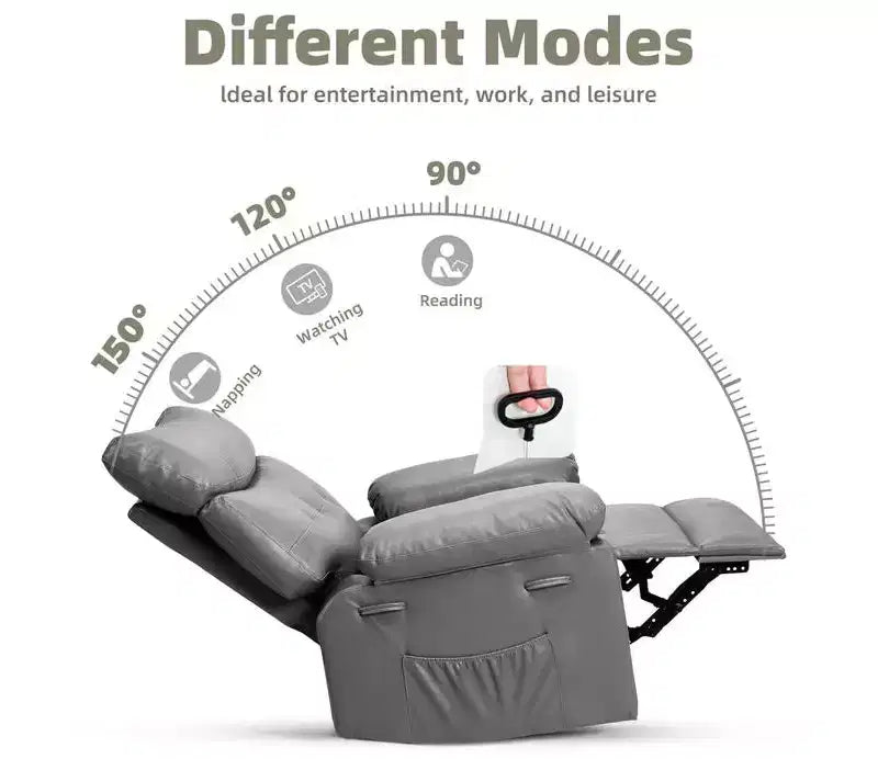 Oversized Swivel Rocking Recliner Chair with Massage and Heat, Remote Control Lazy Chair for Adults, Ergonomic Recliner for Living Room, Bedroom