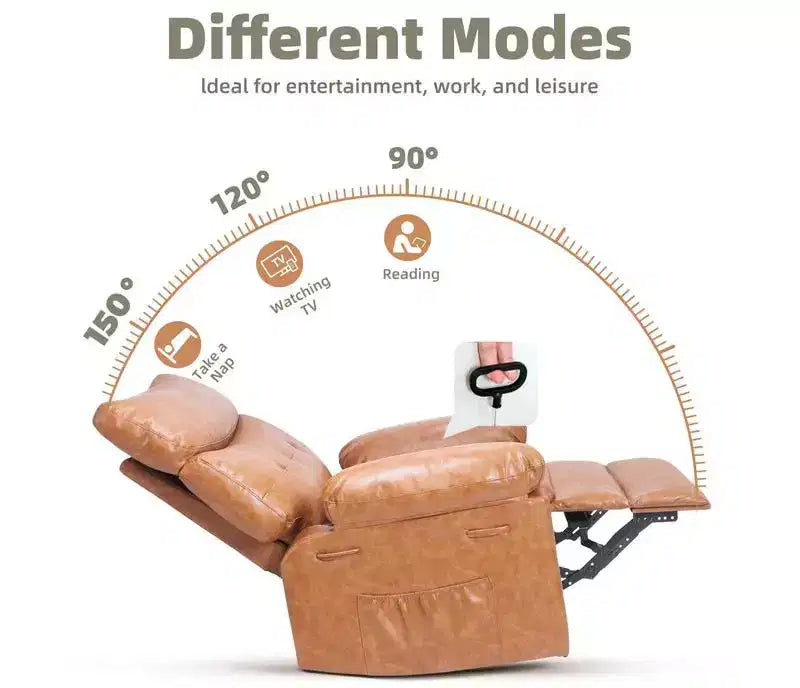 Oversized Swivel Rocking Recliner Chair with Massage and Heat, Remote Control Lazy Chair for Adults, Ergonomic Recliner for Living Room, Bedroom
