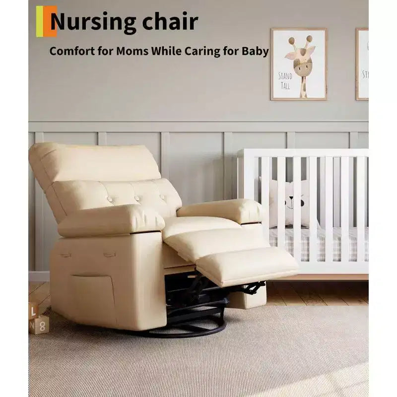 Oversized Swivel Rocking Recliner Chair with Massage and Heat, Remote Control Lazy Chair for Adults, Ergonomic Recliner for Living Room, Bedroom