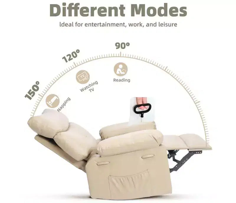 Oversized Swivel Rocking Recliner Chair with Massage and Heat, Remote Control Lazy Chair for Adults, Ergonomic Recliner for Living Room, Bedroom