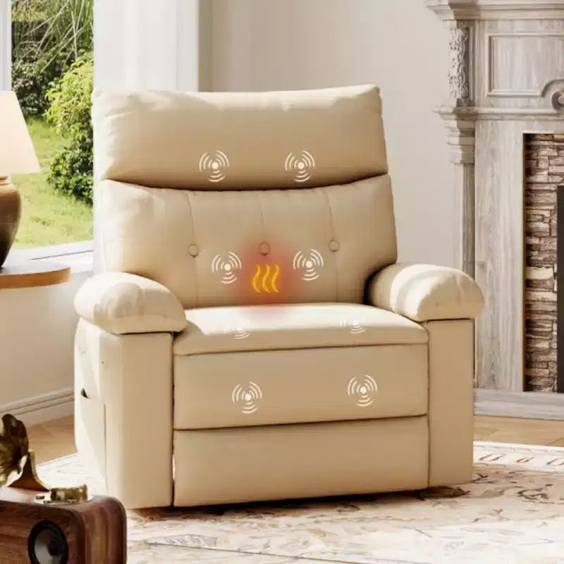 Oversized Swivel Rocking Recliner Chair with Massage and Heat, Remote Control Lazy Chair for Adults, Ergonomic Recliner for Living Room, Bedroom