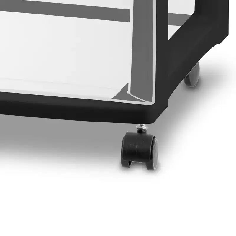 Sterilite 3 Drawer Storage Cart, Plastic Rolling Medium Organizer, Black, 4 Pack