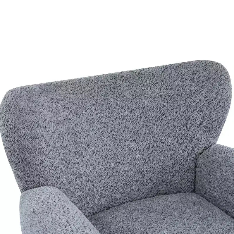 Christopher Knight Home Chanan Modern Iron Boucle Upholstered 360 Swivel Wingback Chair