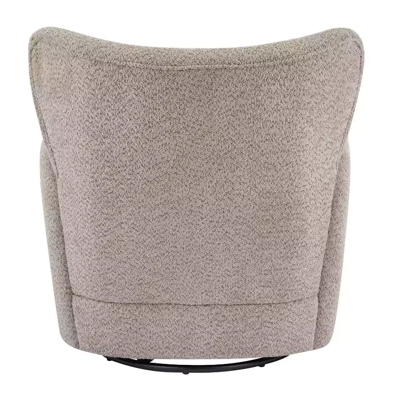 Christopher Knight Home Chanan Modern Iron Boucle Upholstered 360 Swivel Wingback Chair