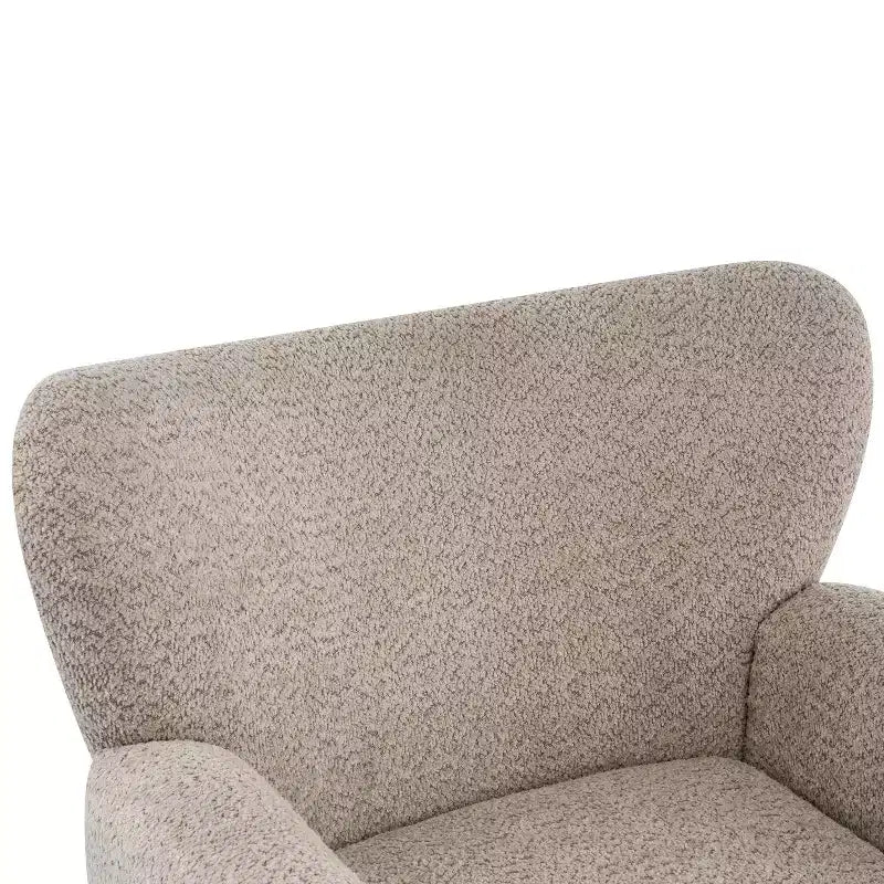 Christopher Knight Home Chanan Modern Iron Boucle Upholstered 360 Swivel Wingback Chair