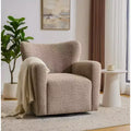 Christopher Knight Home Chanan Modern Iron Boucle Upholstered 360 Swivel Wingback Chair