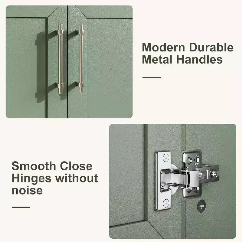 30 Freestanding Wood Bathroom Vanity with Sink, Soft-Closing Door & Metal Handle. Modern Storage for Small Spaces, Natural Wood