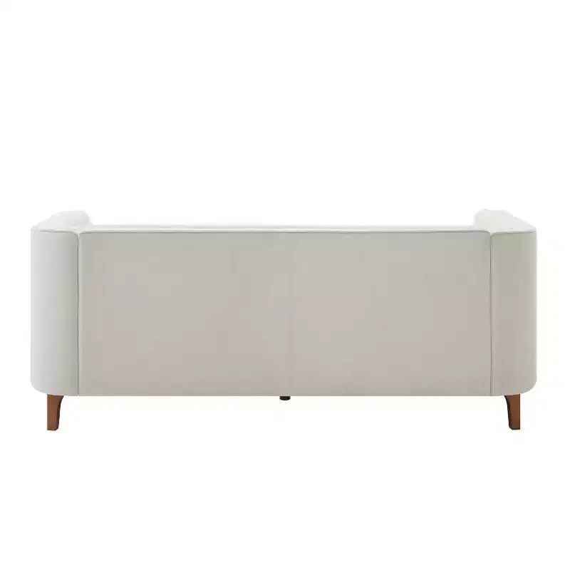 Christopher Knight Home Panadda Modern 76 3-Seater Wooden Chenille Upholstered Sofa with Channel Tufted Backrest