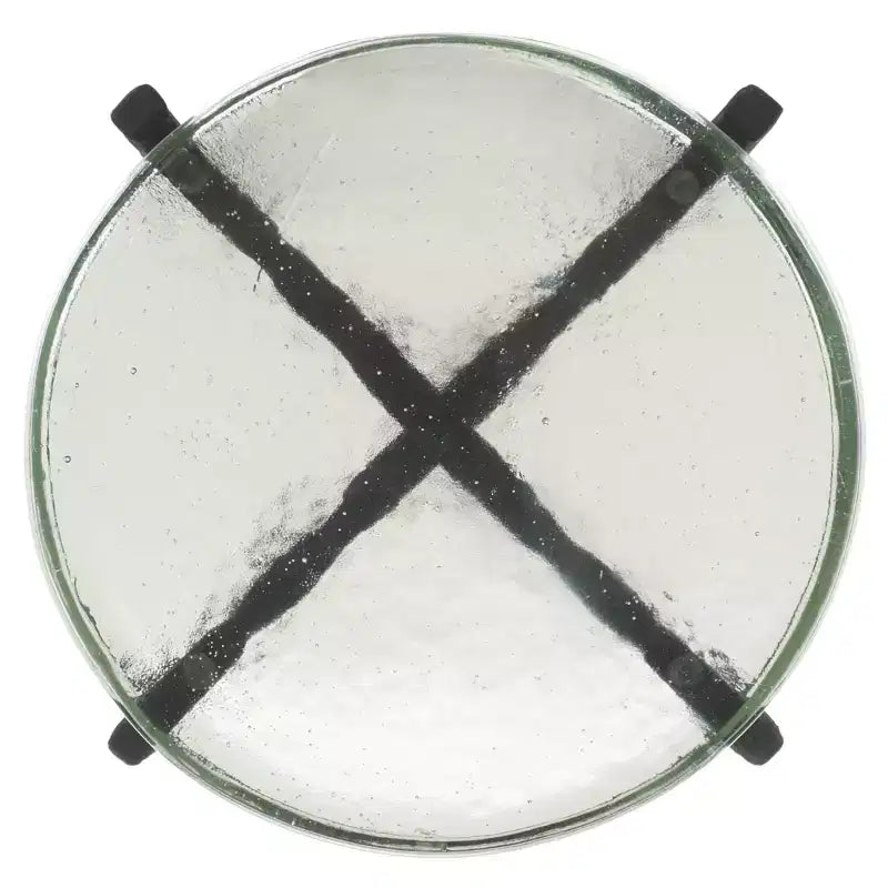 Kathaleen Cast Glass Drink Table - SFV7906 - Black/Clear - Safavieh Couture