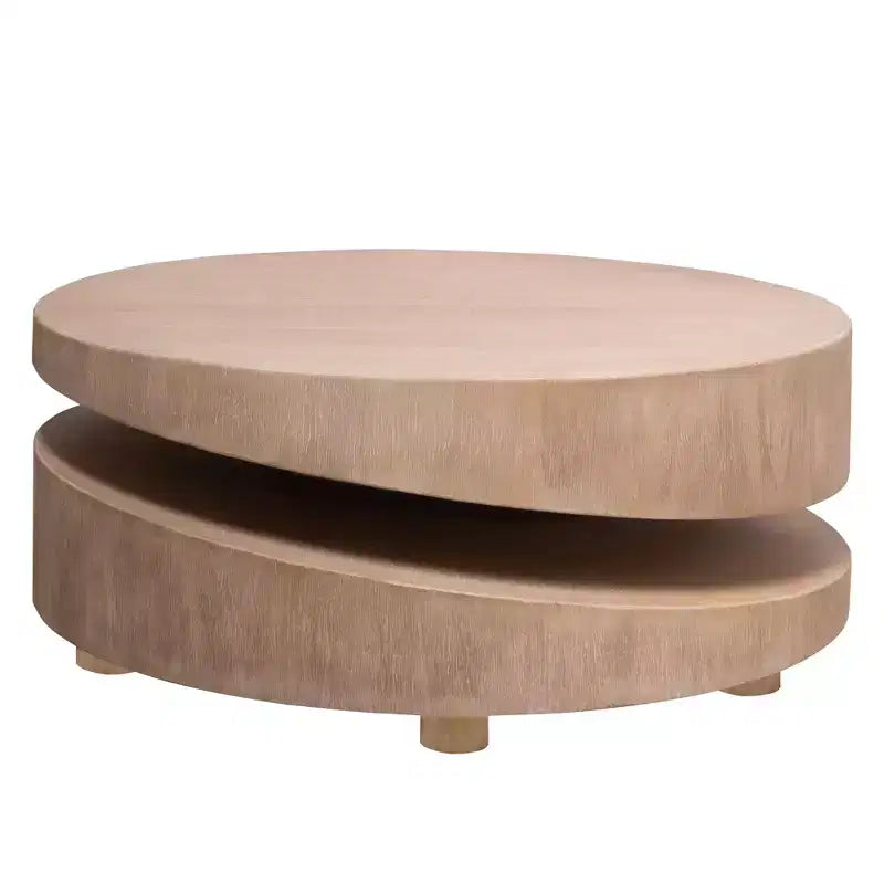 GDFStudio Rebekah Modern 31.3 Round Two Tier Coffee Table