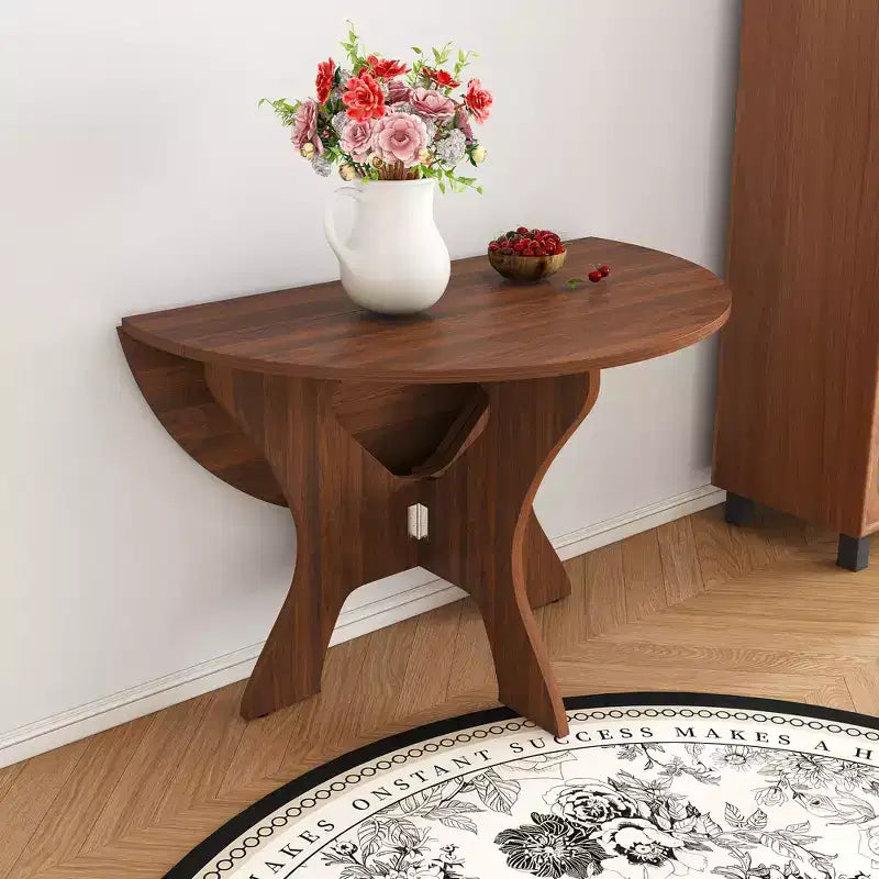 GDFStudio Mira Modern 43-Inch Folding Wood Round Dining Table