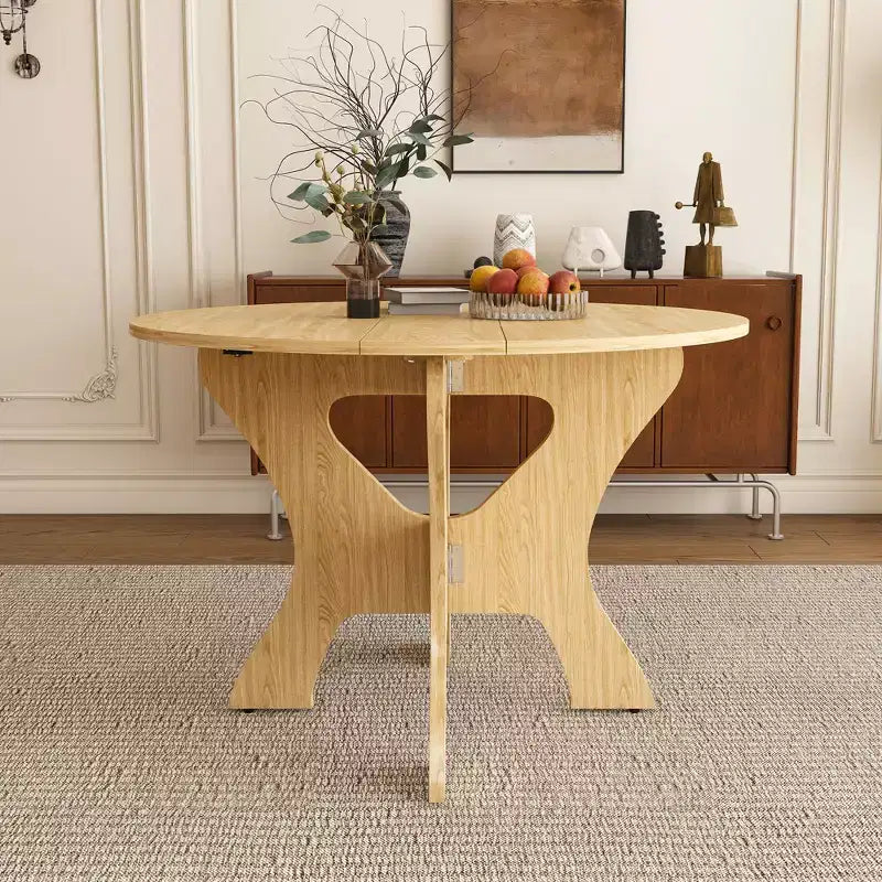 GDFStudio Mira Modern 43-Inch Folding Wood Round Dining Table
