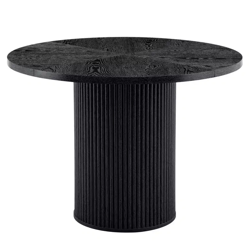 GDFStudio Myrna 42 Wooden Round Pedestal Dining Table