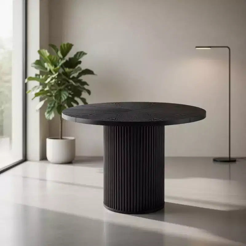 GDFStudio Myrna 42 Wooden Round Pedestal Dining Table