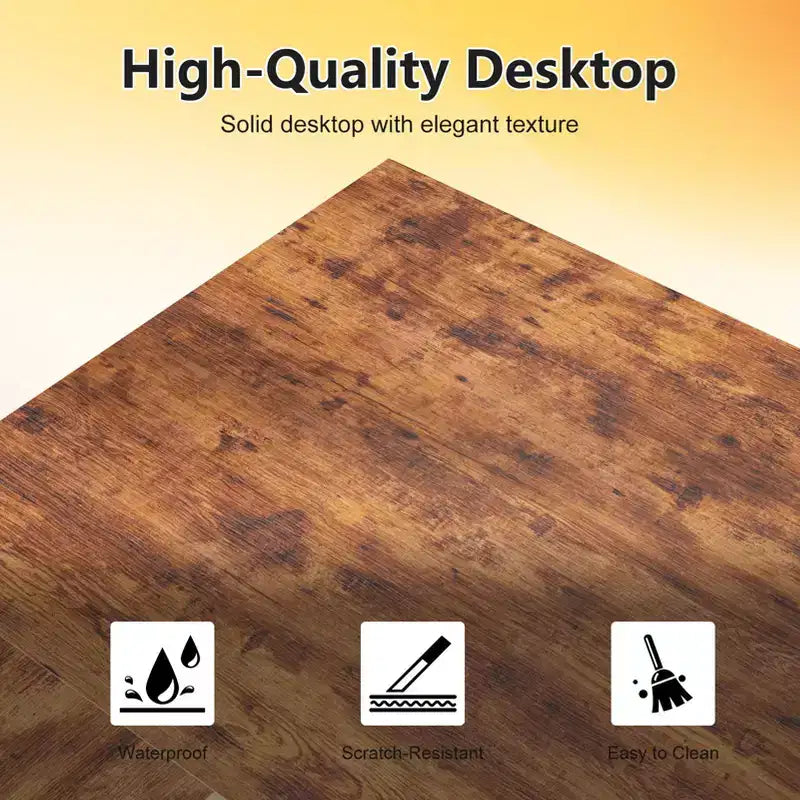 L Shaped Electric Standing Desk 63 Inch Height Adjustable Sit Stand Corner Computer Table Reversible Memory Presets Ergonomic Home Office Desk Brown