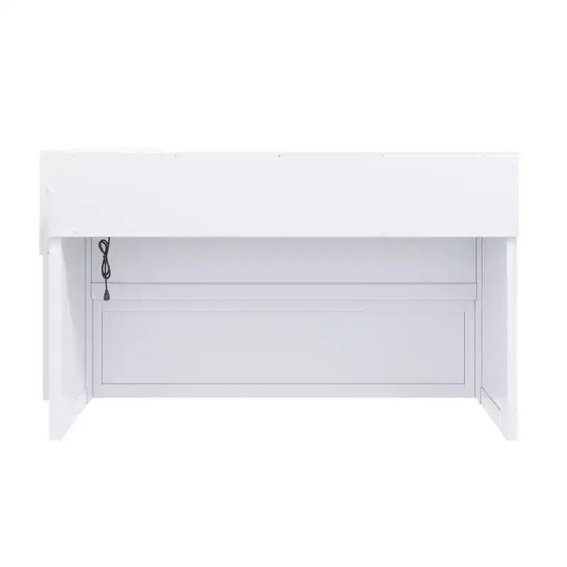 Whisen Full Daybed Frame Solid Wood Daybed with Storage Cabinets, Shoe Cabinet