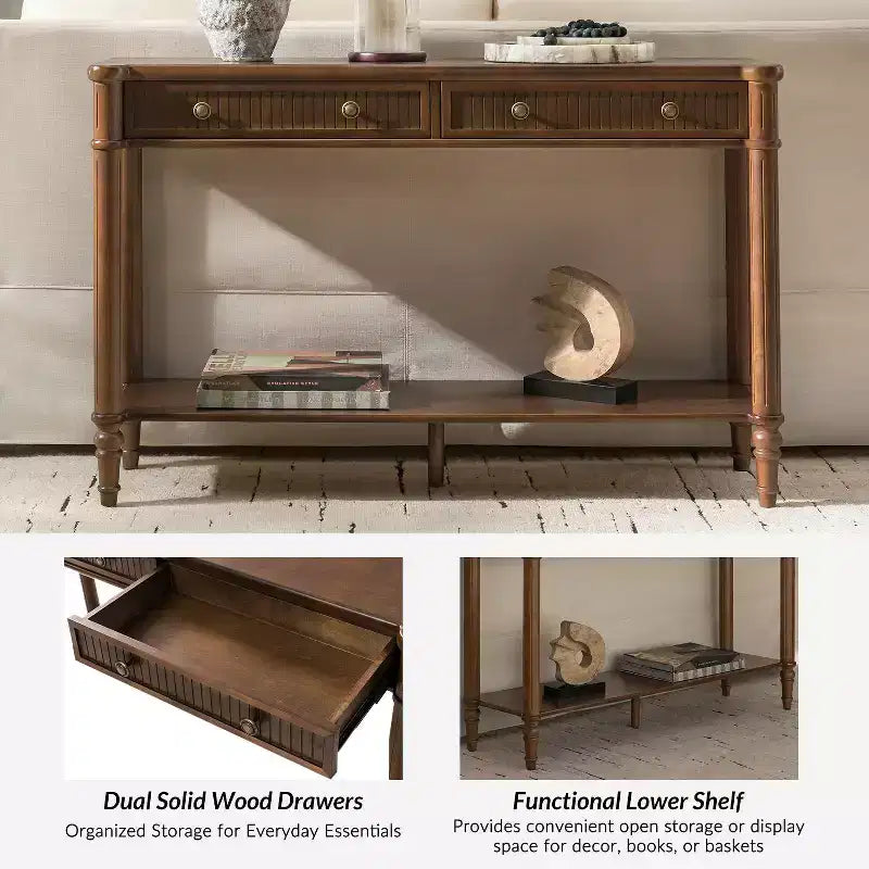 avinien 47.2 W Console Table|HULALA HOME-WALNUT
