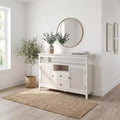 FurnitureR 53 Modern MDF TV Stand with Storage, Sideboard Cabinet with 2 Doors and Drawers, Media Console Table for Living Room, Dining Room,Entryway
