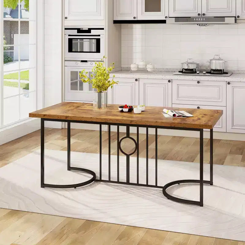 Costway 71 Large Dining Table for 6-8 People Rectangular Kitchen Table Dinette Table