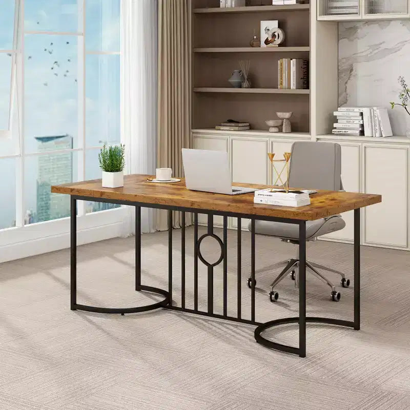 Costway 71 Large Dining Table for 6-8 People Rectangular Kitchen Table Dinette Table