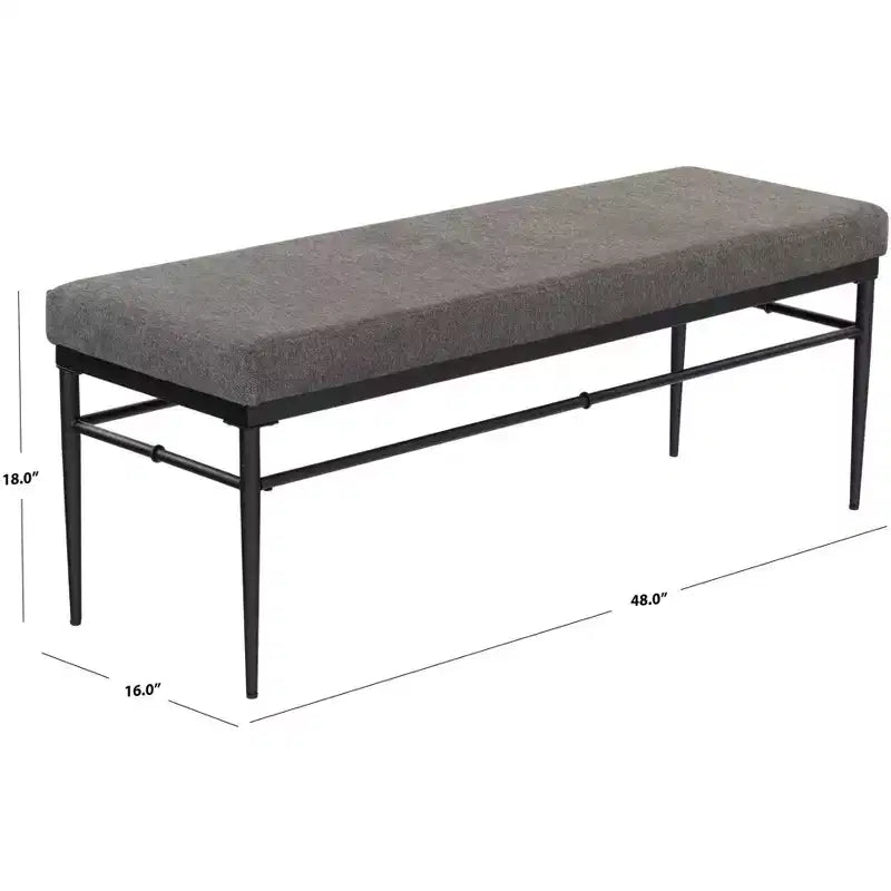 Theabella Linen & Metal Bench - SFV2190 - Safavieh Couture