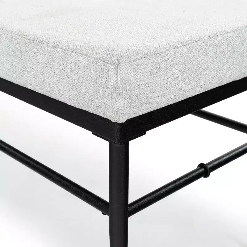 Theabella Linen & Metal Bench - SFV2190 - Safavieh Couture