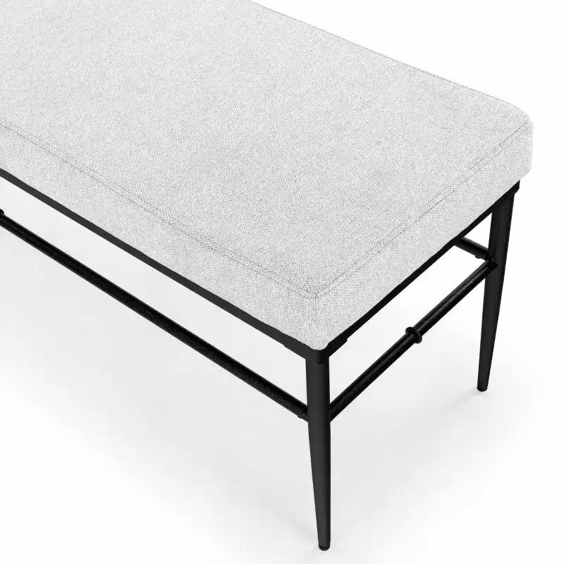 Theabella Linen & Metal Bench - SFV2190 - Safavieh Couture
