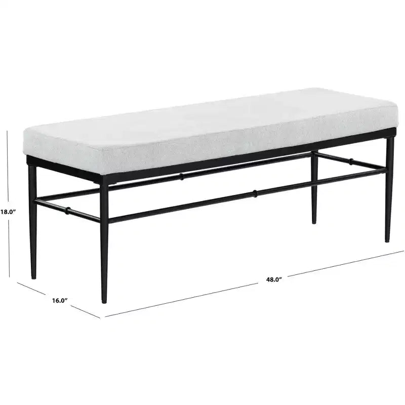 Theabella Linen & Metal Bench - SFV2190 - Safavieh Couture
