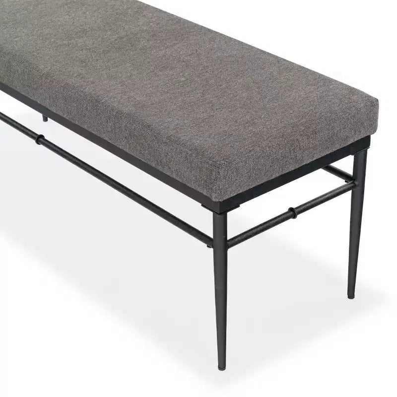 Theabella Linen & Metal Bench - SFV2190 - Safavieh Couture