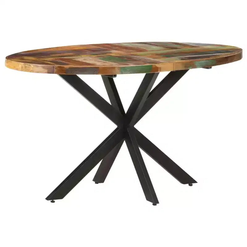 vidaXL Dining Table Modern Indoor Furniture for Room Contemporary Steel Family