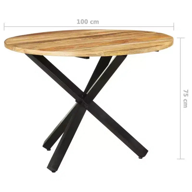 vidaXL Dining Table Modern Indoor Furniture for Room Contemporary Steel Family