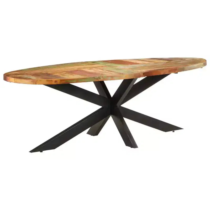 vidaXL Dining Table Modern Indoor Furniture for Room Contemporary Steel Family