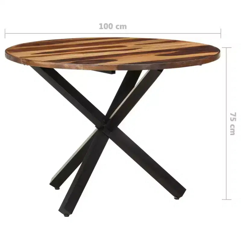 vidaXL Dining Table Modern Indoor Furniture for Room Contemporary Steel Family