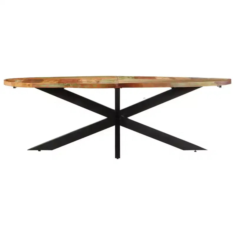 vidaXL Dining Table Modern Indoor Furniture for Room Contemporary Steel Family