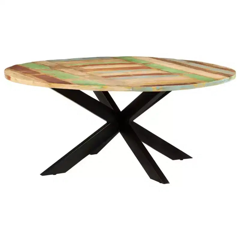 vidaXL Dining Table Modern Indoor Furniture for Room Contemporary Steel Family