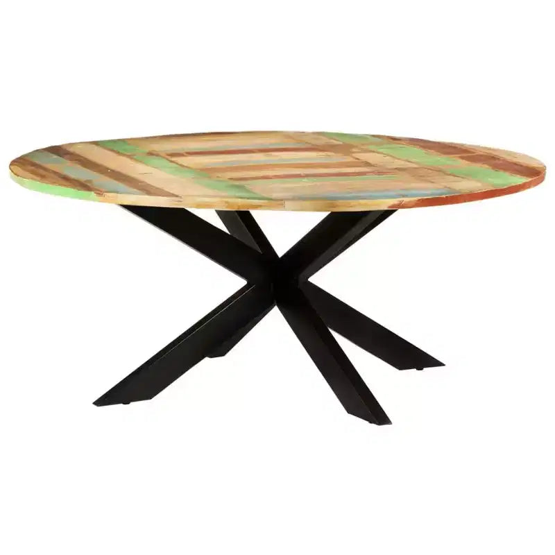 vidaXL Dining Table Modern Indoor Furniture for Room Contemporary Steel Family