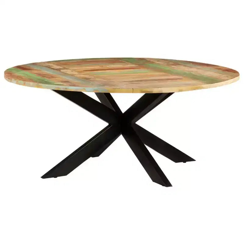 vidaXL Dining Table Modern Indoor Furniture for Room Contemporary Steel Family