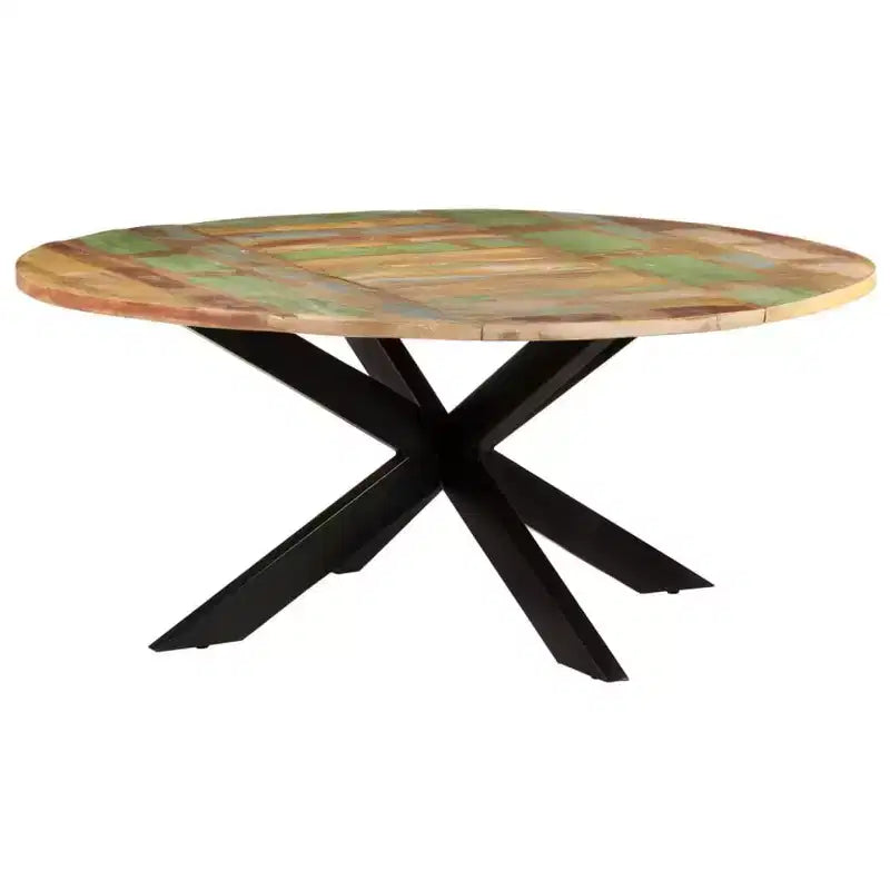 vidaXL Dining Table Modern Indoor Furniture for Room Contemporary Steel Family
