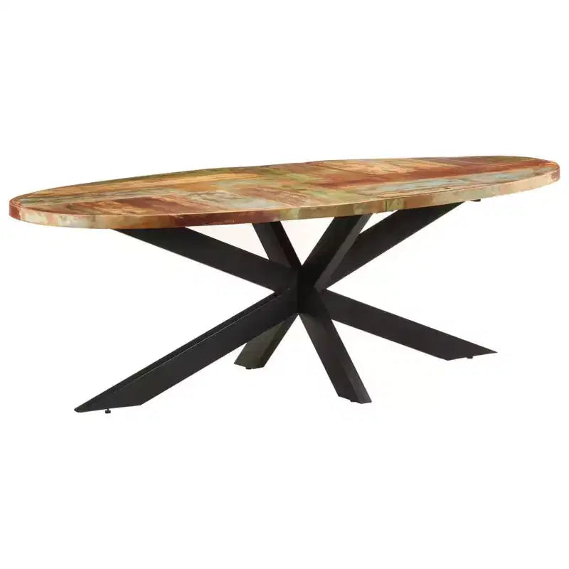 vidaXL Dining Table Modern Indoor Furniture for Room Contemporary Steel Family